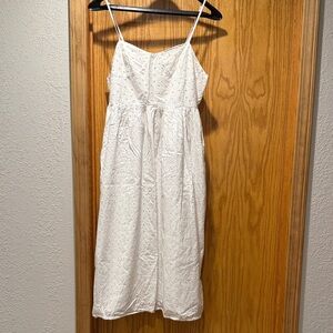 a new day White Midi Dress with Spaghetti Straps